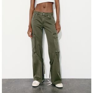 Zara Olive Green Cargo Pants